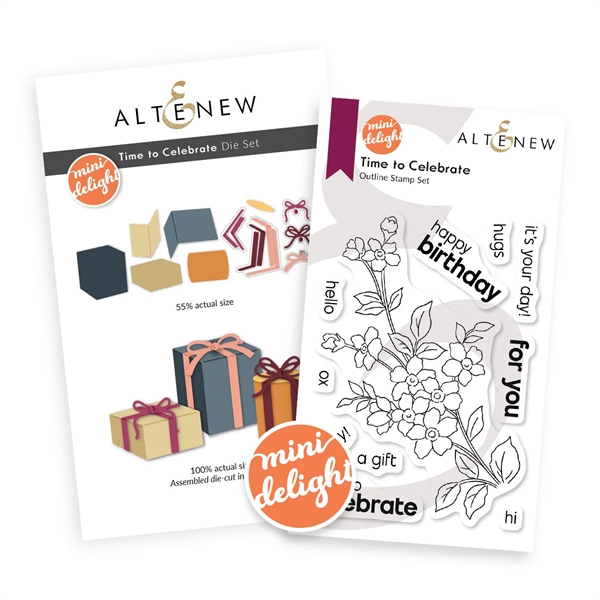Altenew Stamp & Die Set - Mini Delight / Time to Celebrate (bundle/combo)