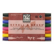 ZIG Brush Writer - Scroll & Brush (8 stk.)