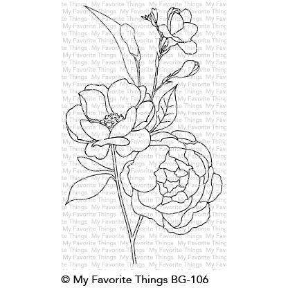 My Favorite Things Background Cling Stamp - Fresh-Cut Flowers
