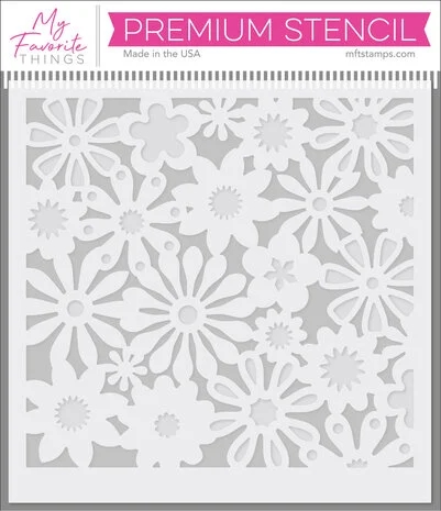 MFT Stencil (plast) - Funky Florals (2 pcs)