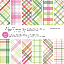 My Favorite Things Paper Pad 6x6" - Holiday Plaid