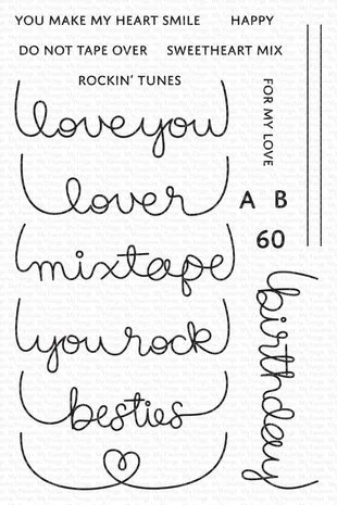 MFT Clear Stamp Set - Mixtape Sentiments