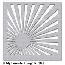 My Favourite Things Stencil (plast) - Sunrise Radiating Rays (assymetrisk)