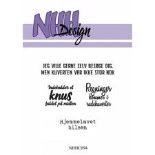 NHH Design Clearstamp - Kuvert Tekster