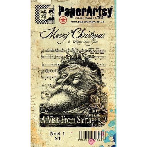 PaperArtsy Cling Stamp - Noel Plate 1 (visit from santa)
