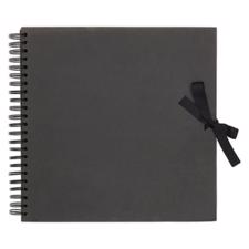 Papermania Scrapbooking Album Black - 30x30 cm (sort)