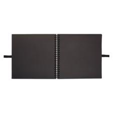 Papermania Scrapbooking Album Black - 30x30 cm (sort)