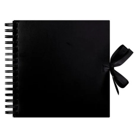 Papermania Scrapbooking Album 8x8" Black - 20x20 cm Sort (lille)