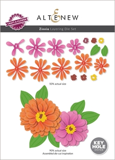 Altenew DIE Set - Craft-a-Flower (3D Layering Set): Zinnia (die)