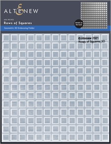 Altenew Embossing Folder - Rows of Squares 3D