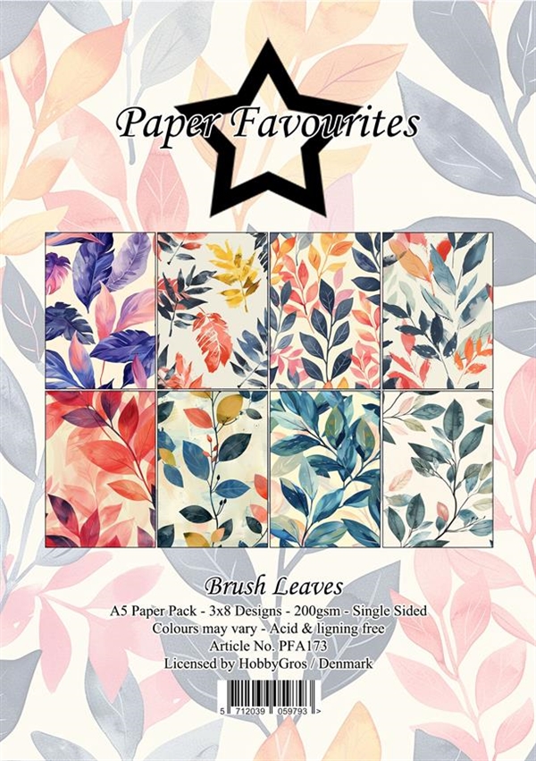 Paper Favourites A5 - Brush Leaves