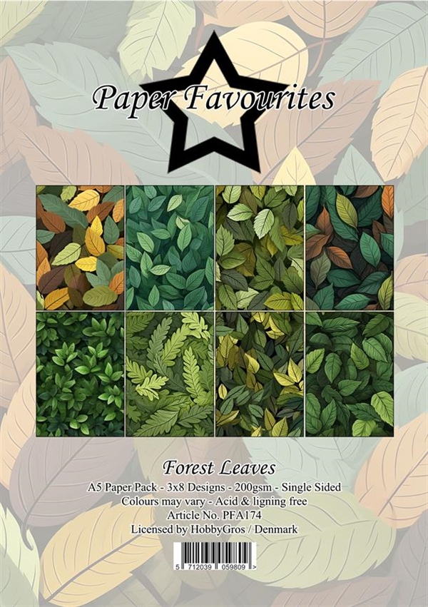 Paper Favourites A5 - Forest Leaves