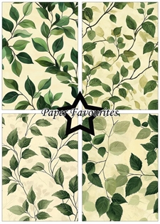 Paper Favourites A5 - Green Leaves