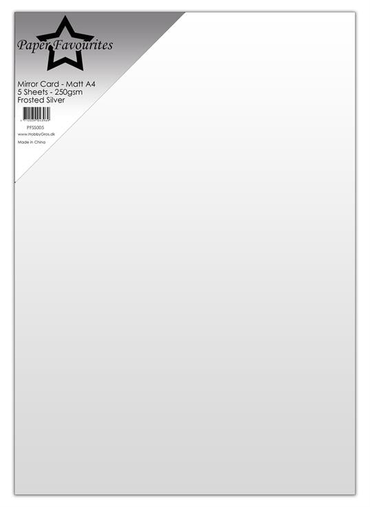 Paper Favourites Mirror Card - Matte / Frosted Silver (5 ark)