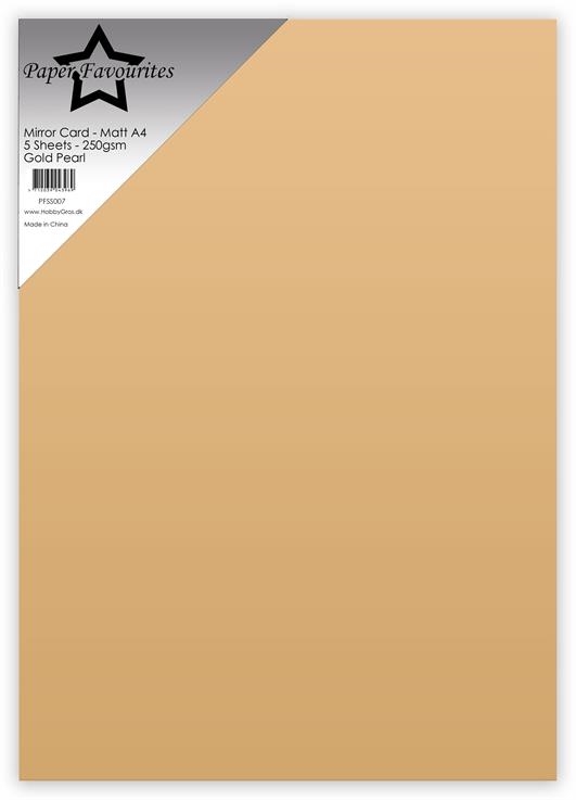 Paper Favourites Mirror Card - Matte / Gold Pearl (5 ark)
