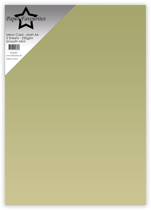 Paper Favourites Mirror Card - Matte / Smooth Mint (5 ark)