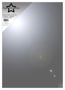 Paper Favourites Mirror Card - Glossy / Antique Silver (5 ark)