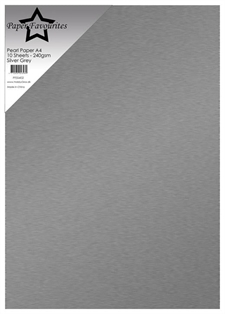 Paper Favourites Pearl Paper (Cardstock) A4 - 240 gram / Silver Grey (10 ark)