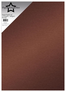 Paper Favourites Pearl Paper (Cardstock) A4 - 240 gram / Bronze (10 ark)
