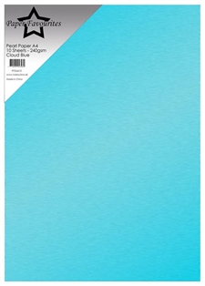 Paper Favourites Pearl Paper (Cardstock) A4 - 240 gram / Cloud Blue (10 ark)