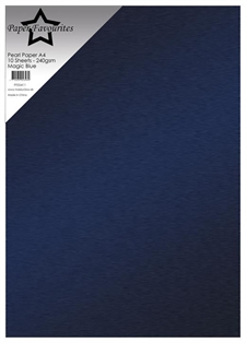 Paper Favourites Pearl Paper (Cardstock) A4 - 240 gram / Magic Blue (10 ark)