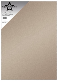 Paper Favourites Pearl Paper (Cardstock) A4 - 230 gram / Sand Golden (10 ark 1-sidet)