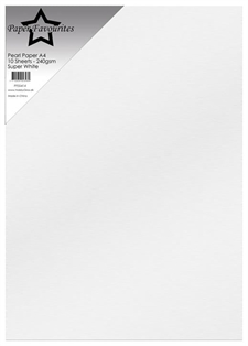 Paper Favourites Pearl Paper (Cardstock) A4 - 240 gram / Super White (10 ark)