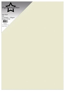 Paper Favourites Star Rain A4 - Beige White (10 ark)