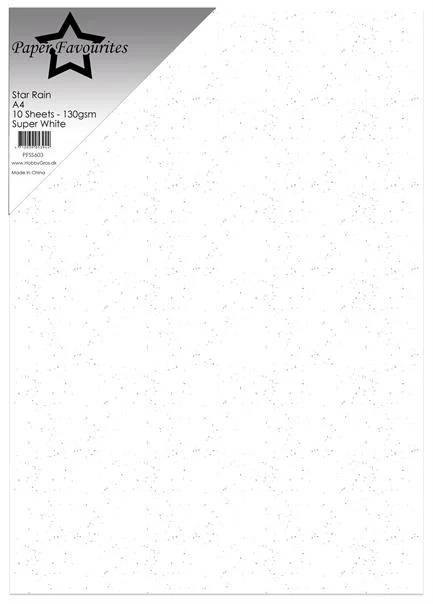 Paper Favourites Star Rain A4 - Super White (10 ark)