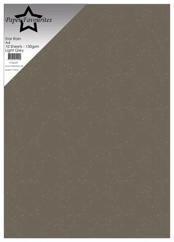 Paper Favourites Star Rain A4 - Light Grey (10 ark)