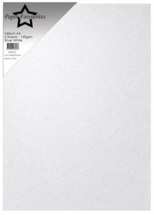 Paper Favourites - Vellum / Silver White (5 ark)