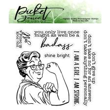 Picket Fence Studios Clear Stamp - Girl Boss Louise
