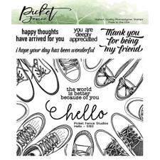 Picket Fence Studios Clear Stamp - Hello (shoes)