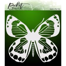 Picket Fence Studios Stencil 6x6" - Zing Butterfly