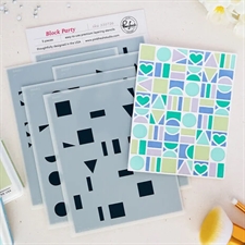 PinkFresh Studios Stencil - Block Party
