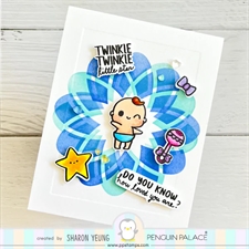 Sunbird Spark Stencils 360°™ - Stencil 6" / Plaid Floral Fun