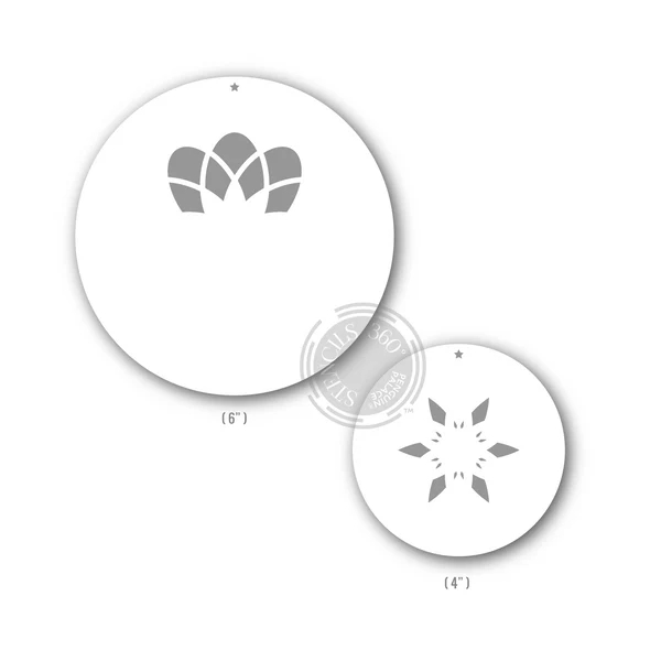 Sunbird Spark Stencils 360°™ - Stencil 6" / Plaid Floral Fun