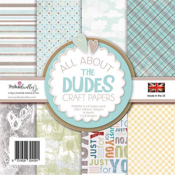 Polkadoodles Paper Pad 6x6" - All About the Dudes
