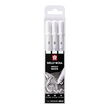 Sakura Gelly Roll Pen Set - White / Size 05, 08 & 10