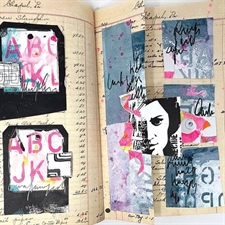 Dina Wakley Stencil - School Style Alpha