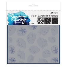 Simon Hurley Stencil Set - Geo Leaves