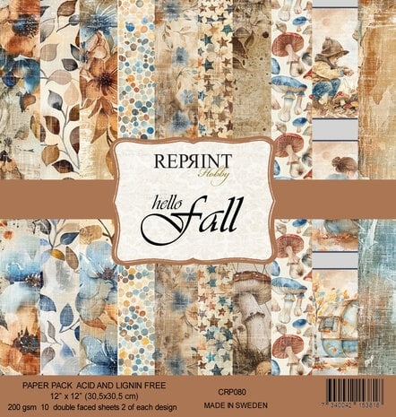 RePrint Scrapbooking Paper pack 12x12" - Hello Fall