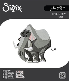 Sizzix Thinlits - Tim Holtz / Clarence Colorize MINI (elefant)