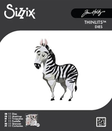 Sizzix Thinlits - Tim Holtz / Winifred Colorize MINI (zebra)