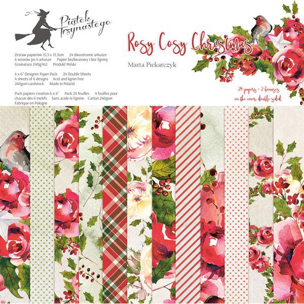 Piatek Trzynastego Scrapbooking Paper Pack 12x12" - Rosy Cosy Christmas