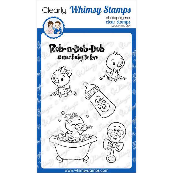 Whimsy Stamps Clear Stamp - Rub a Dub Dub