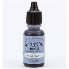 Staz-On Reinker - Jet Black (Sort) 