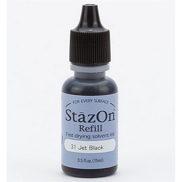 Staz-On Reinker - Jet Black (Sort) 