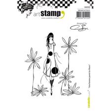 Carabelle Studio Cling Stamp Large - Une Femme parmi les Fleurs