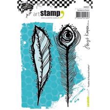 Carabelle Studio Cling Stamp Large - Feather & Peacock Feather
